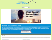 Tablet Screenshot of fortloganchurchofchrist.com